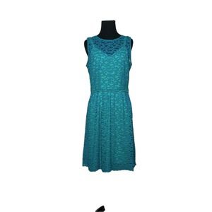 Donna Rocco green lace lined cocktail dress size 8
